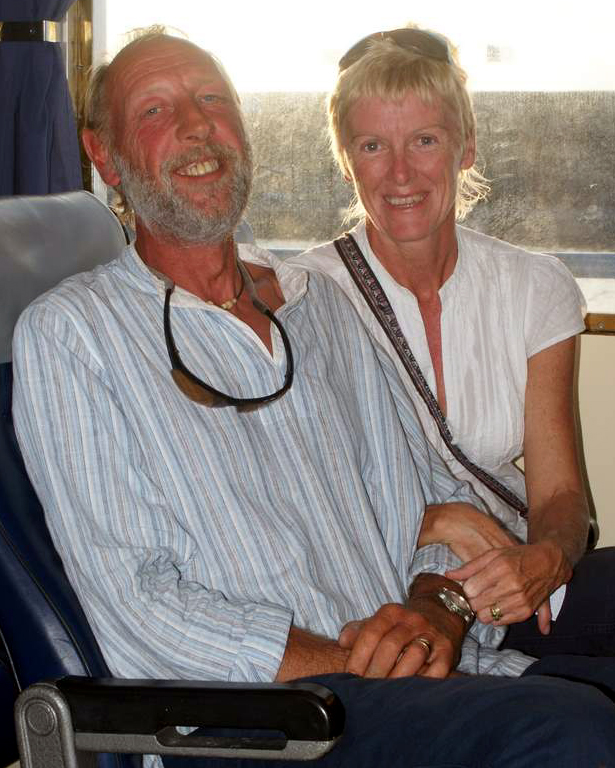 Paul and Liz on ferry to Pico