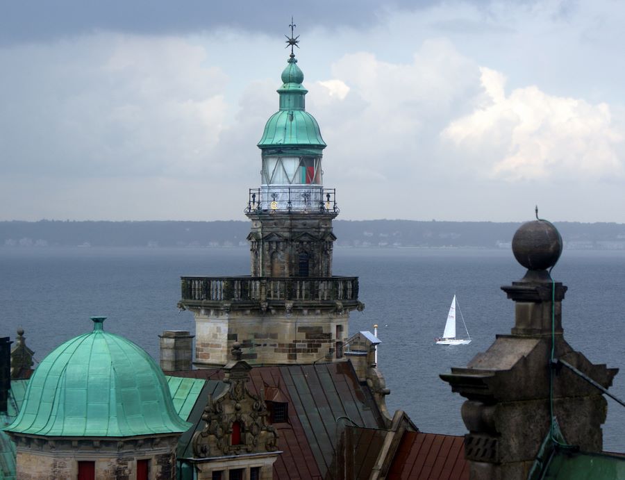 View across to Sweden from the ramparts of Kronberg castle in Helsingør